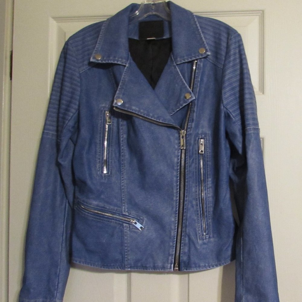 Women's BLANK NYC Faux Leather Moto Jacket Size M